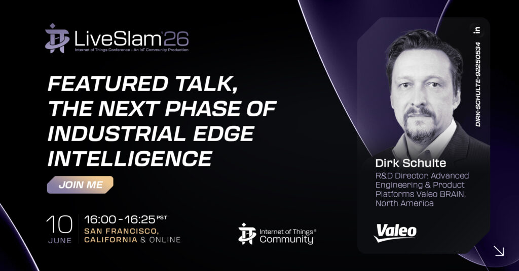 Session artwork: The Next Phase of Industrial Edge Intelligence — Dirk Schulte