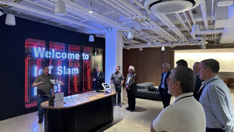 Speaker presenting at the IoT Slam Live 2026 welcome briefing
